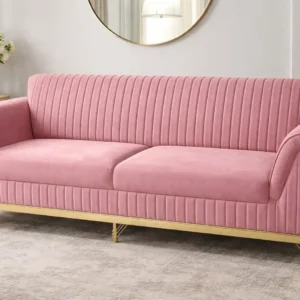 Modern Velvet 3-Seater Sofa